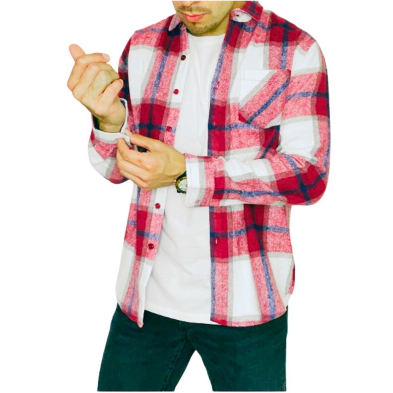 Camisa Algodón Invierno Leñadora A Cuadros Hombre 0033-2
