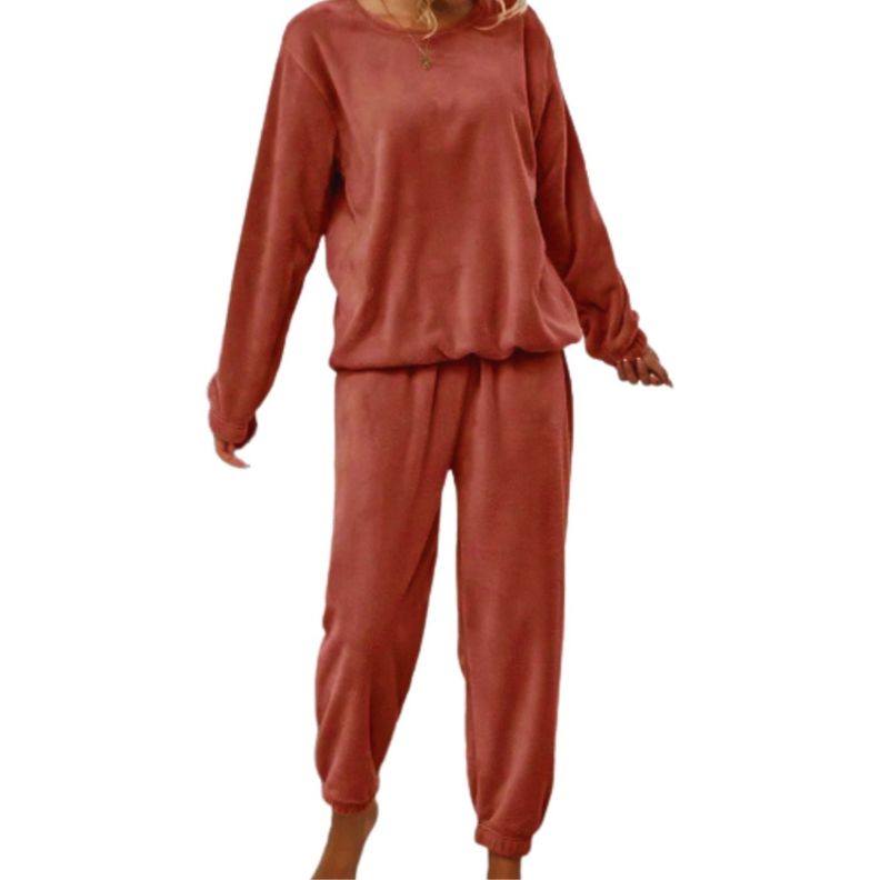 Pijama Mujer Polar Invierno 2 Piezas Excelente Calidad Sin Gorro 5820-0