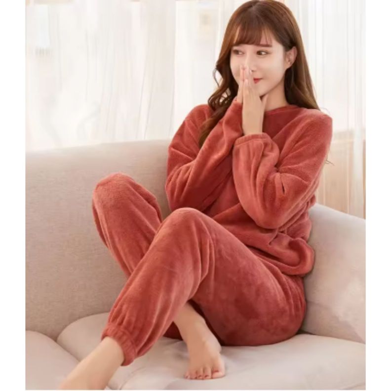 Pijama Mujer Polar Invierno 2 Piezas Excelente Calidad Sin Gorro 5820-1