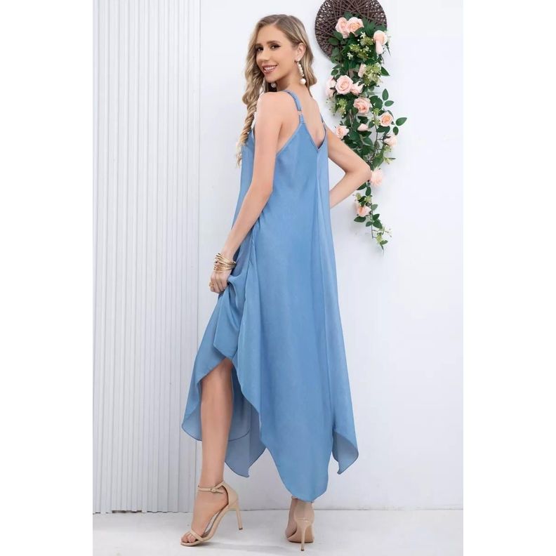 Maxi Vestido Largo Asimétrico Verano Premium 319-3