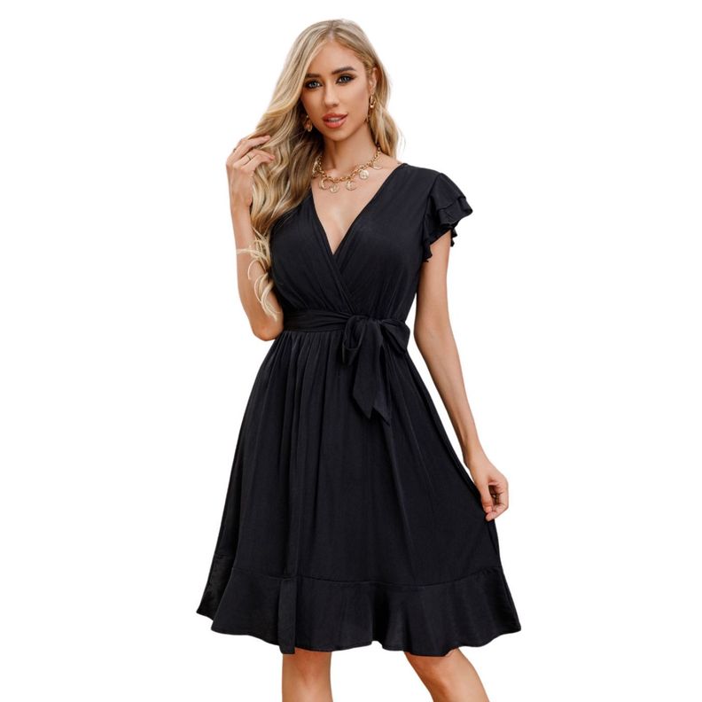 Vestido Corto Primavera Mujer Manga Corta Casual y Eventos 327-2