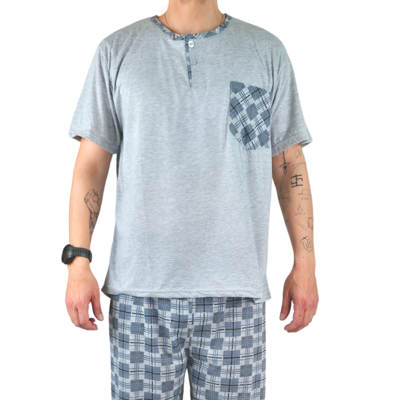 Pijama Hombre Verano Polera Manga Corta 540-3