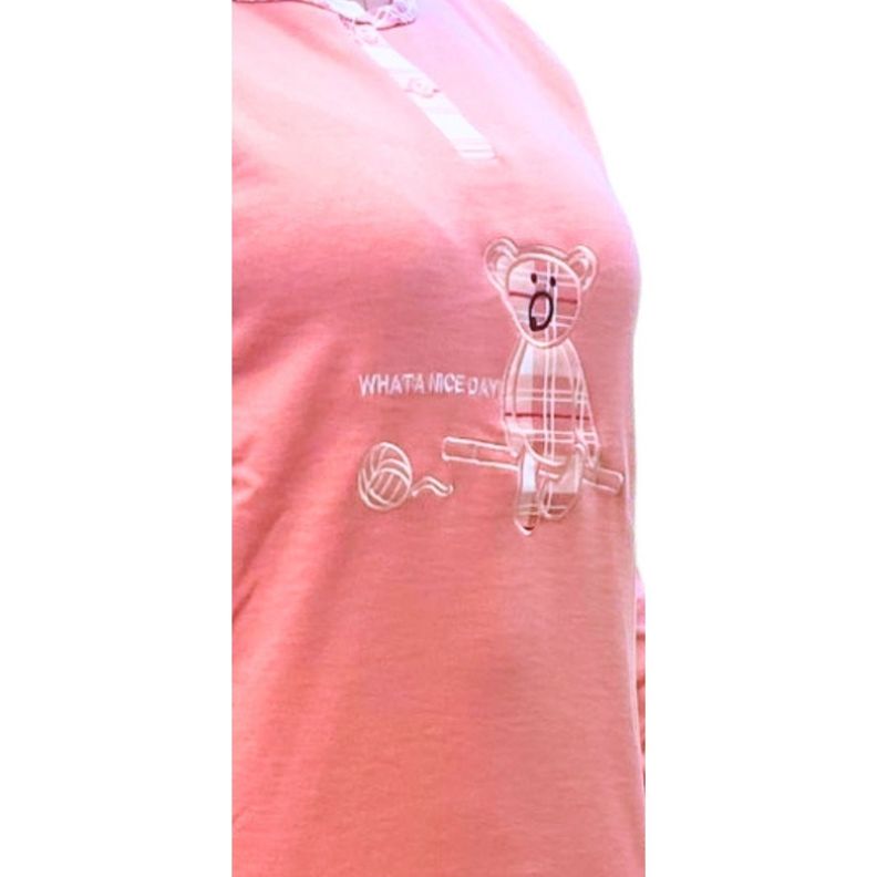Pijama Mujer Franela Invierno Manga Larga Diseños 538-1
