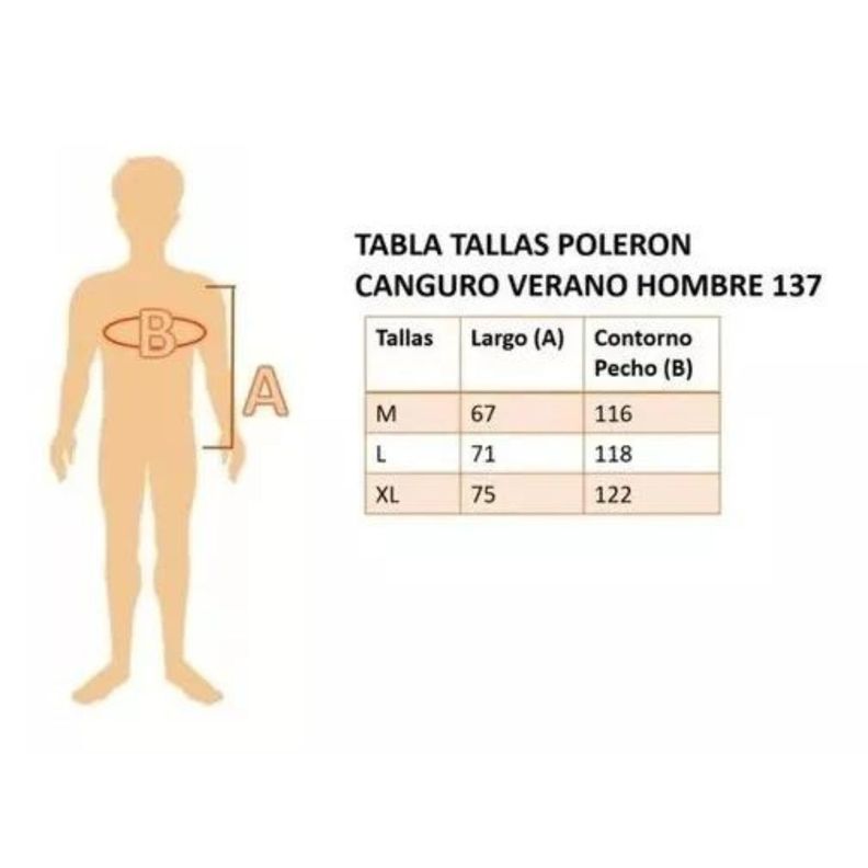 Polerón Canguro Hombre Algodón Verano Colores 880-3