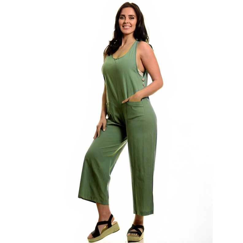 Enterito Mujer Jardinera Premium Algodon Largo Primavera 258