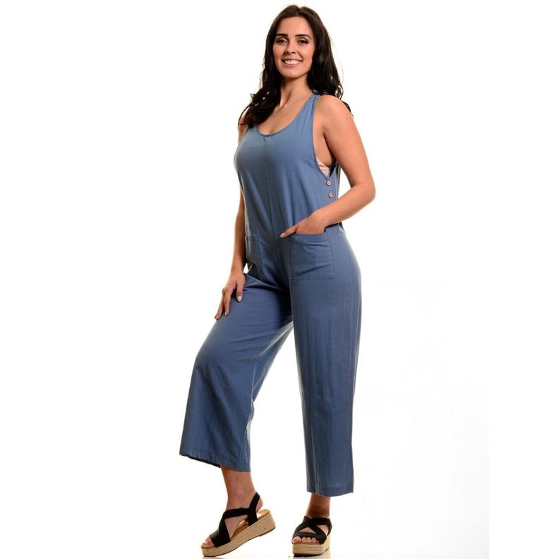 Enterito Mujer Jardinera Premium Algodon Largo Primavera 258