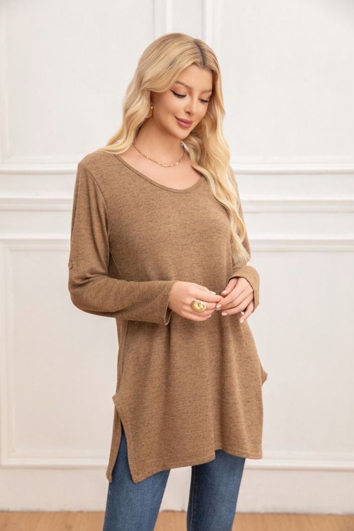 Sweater Mini Vestido Corto Tejido Abertura Lazo Espalda 2005-0