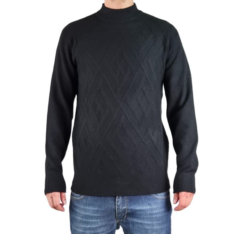 Sweater Tejido Hombre Algodon Cuello Redondo Textura Colores 7186-3