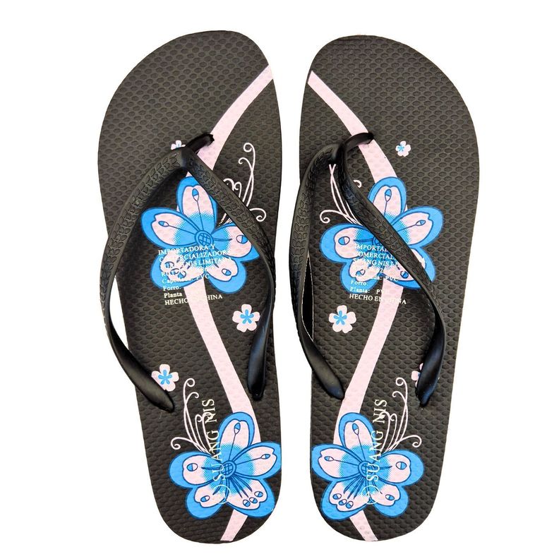 Pack 2 Pares Chalas Mujer Hawaianas Sandalias Suela Goma 1013-1