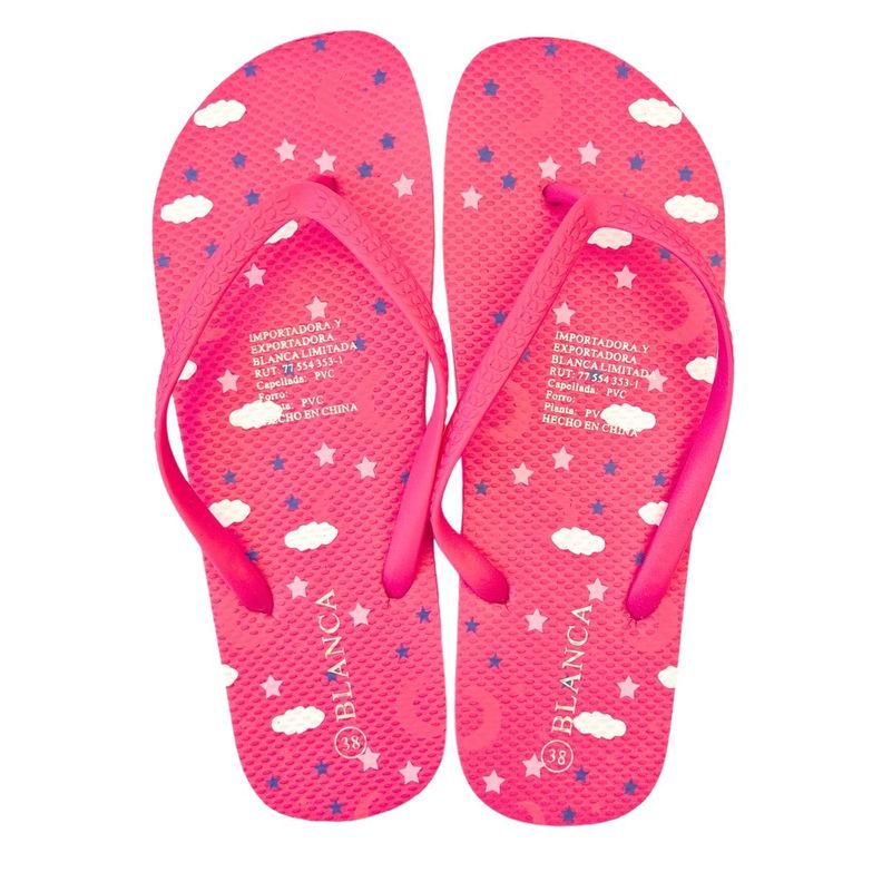 Pack 2 Pares Chalas Mujer Hawaianas Sandalias Suela Goma 1013-3