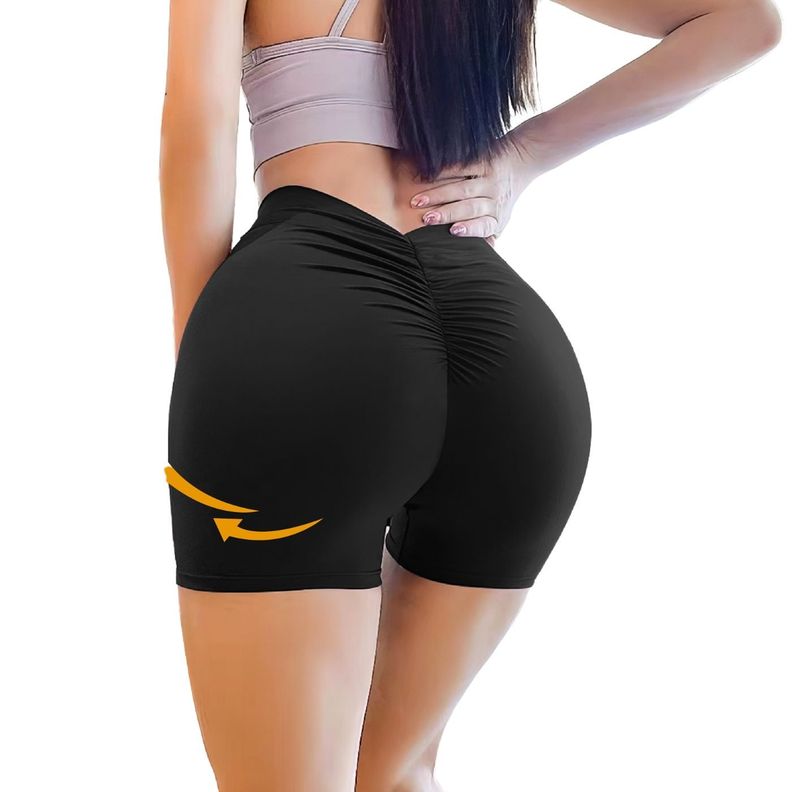 Calza Corta Pretina V Liso Levanta Cola Lycra Costura Reforzada 8009-4