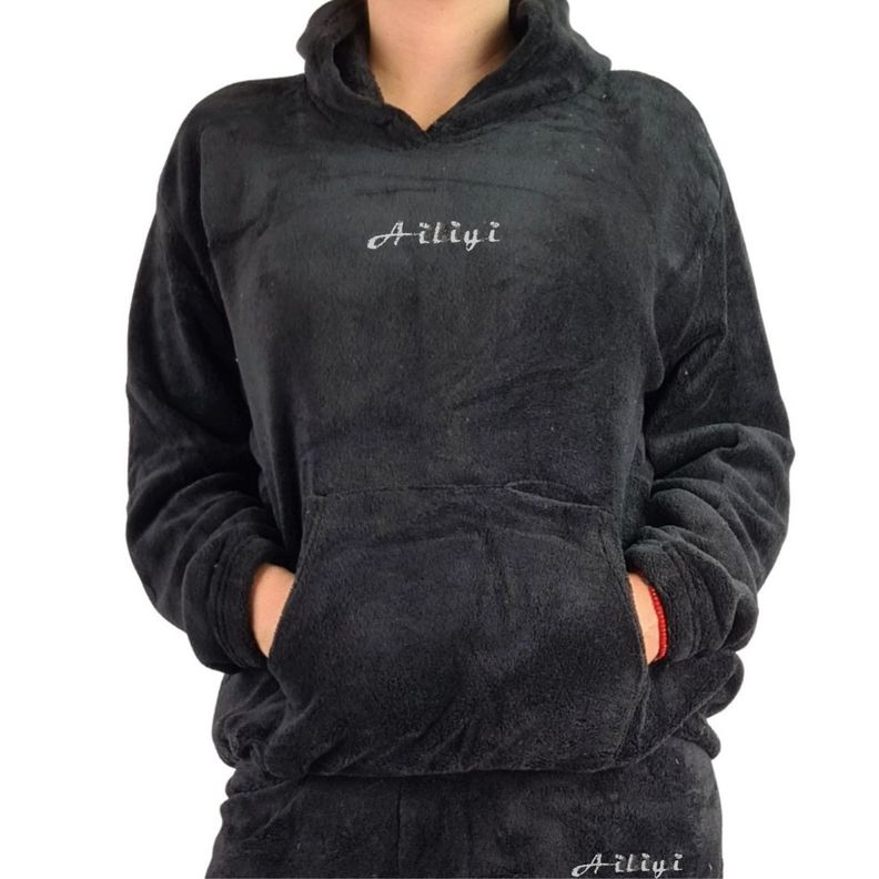 Pijama Mujer Polar Invierno Con Gorro Excelente Calidad 1763-2