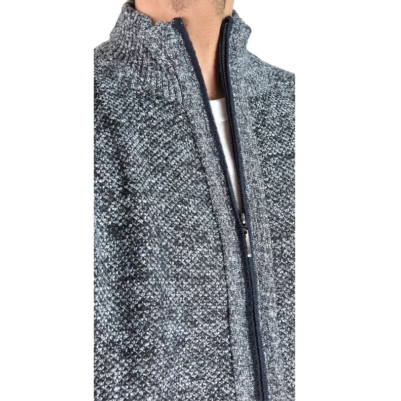 Chaleco Sweater Frisado Hombre Cuello Alto Con Cierre 2099-2