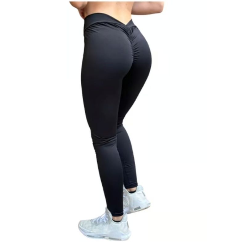 Calza Larga Deportiva Mujer Gym, Levanta Cola Costura Reforzada 8008-1