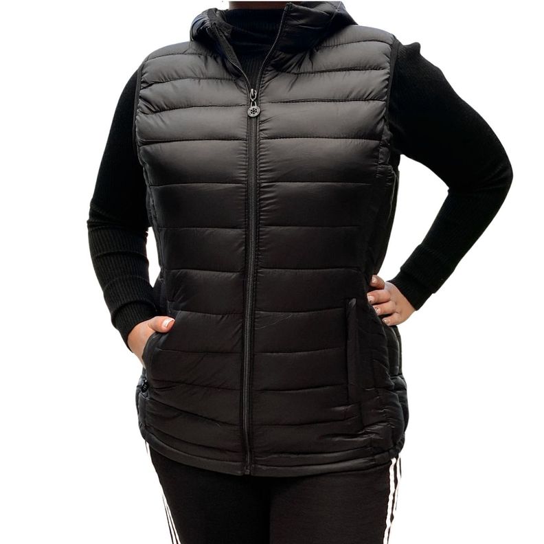 Parka Sin Mangas Chaqueta Mujer Capucha Colores 2666-0