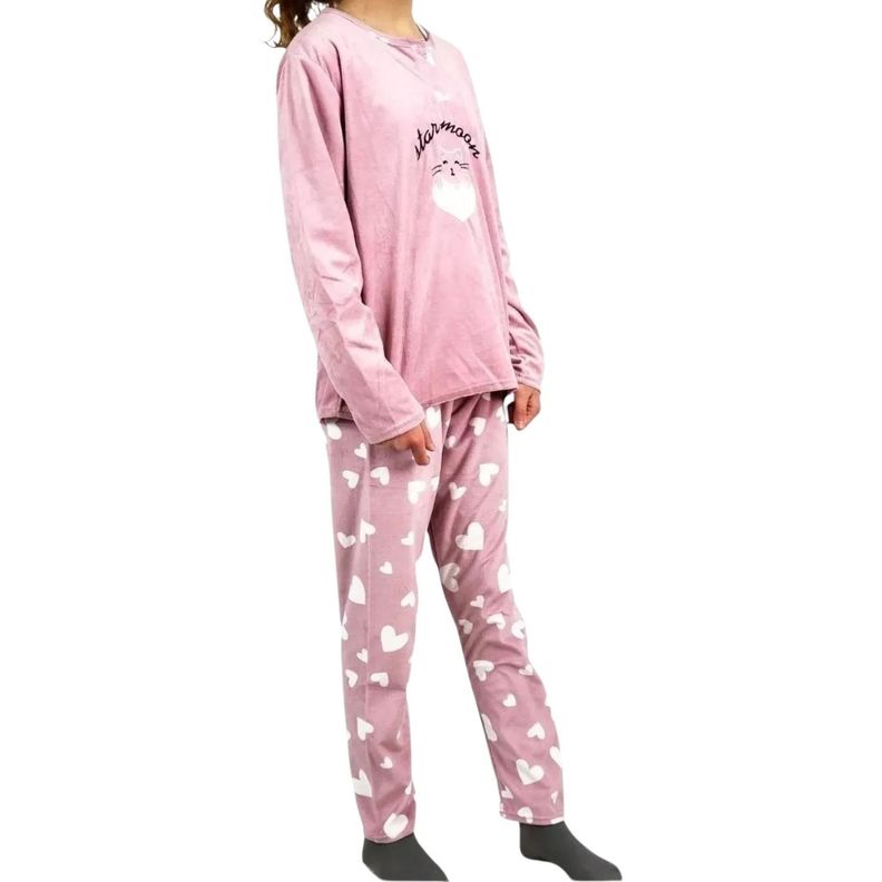 Pijama Niña Micropolar Invierno Gatita. 450-1