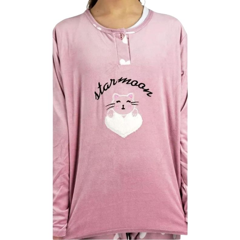 Pijama Niña Micropolar Invierno Gatita. 450-2