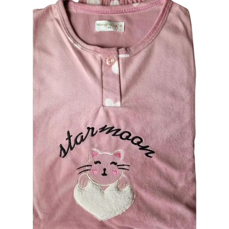 Pijama Niña Micropolar Invierno Gatita. 450-3