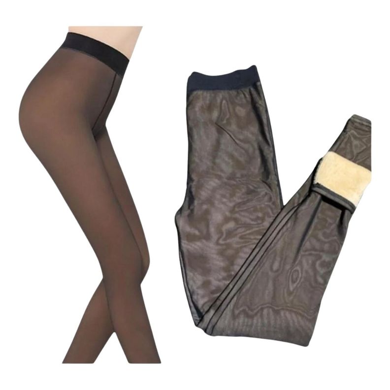 Calza Efecto Piel Mujer Invierno Forro Piel-5