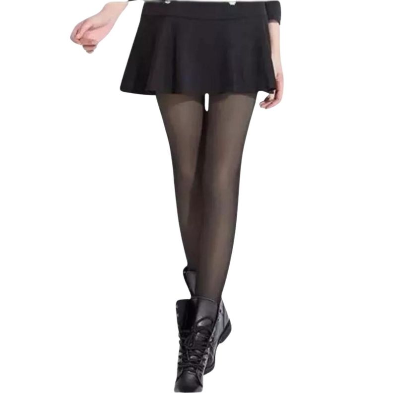 Calza Efecto Piel Mujer Invierno Forro Piel-1