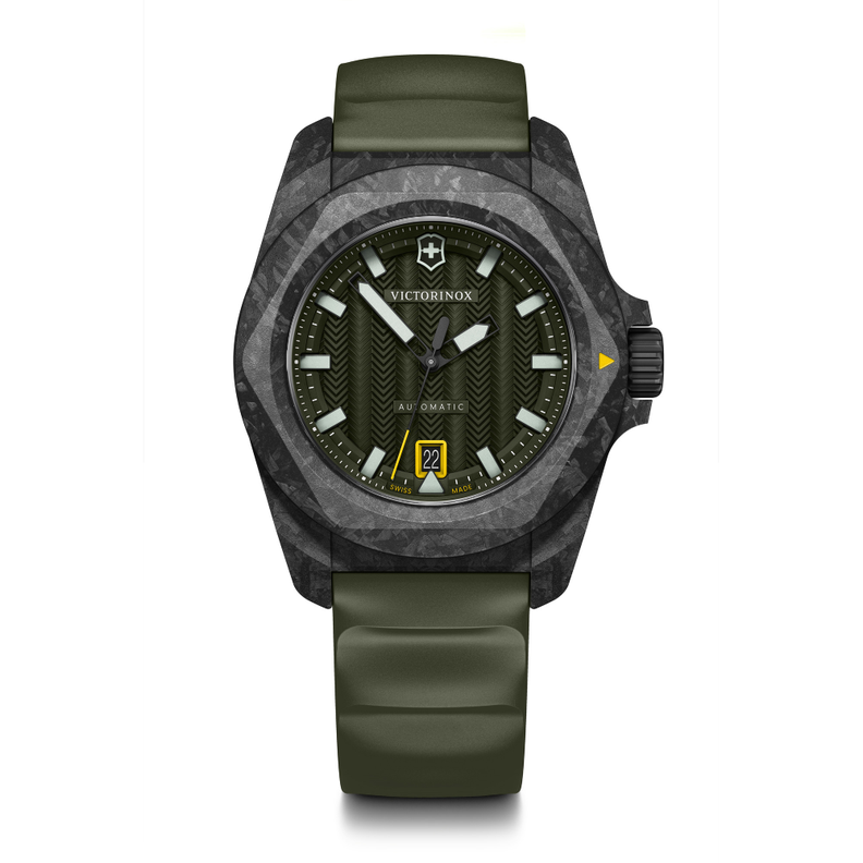 Reloj I.N.O.X. Carbon Automático correa de caucho verde Victorinox-0