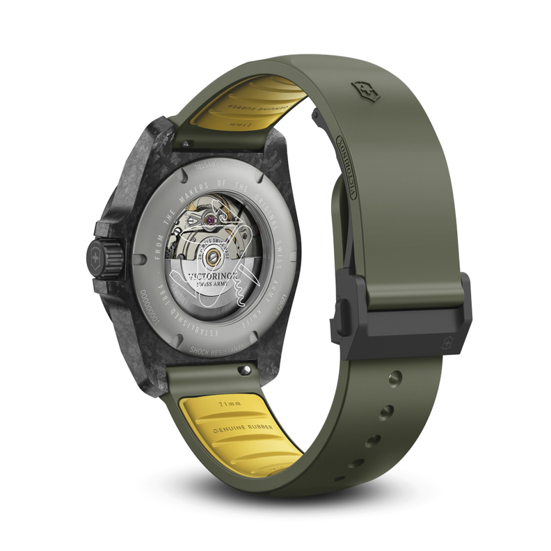 Reloj I.N.O.X. Carbon Automático correa de caucho verde Victorinox-1