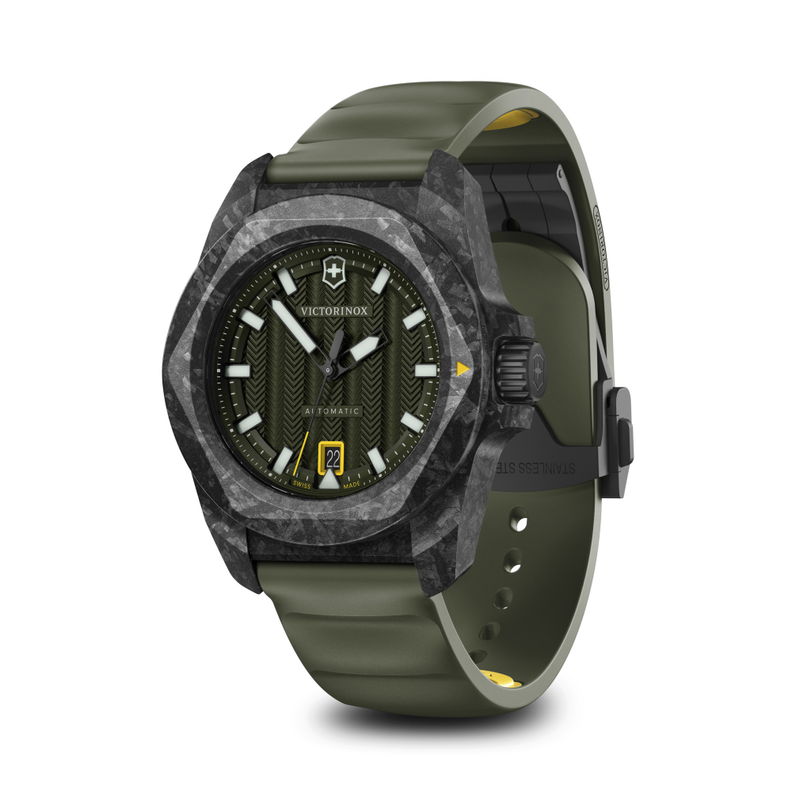 Reloj I.N.O.X. Carbon Automático correa de caucho verde Victorinox-2
