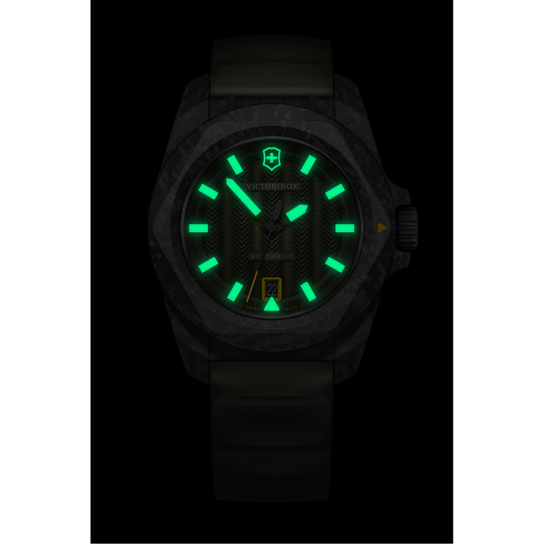 Reloj I.N.O.X. Carbon Automático correa de caucho verde Victorinox-5