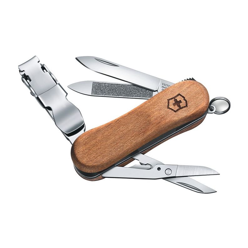 Navaja NailClip Wood 580 color Café Victorinox-0