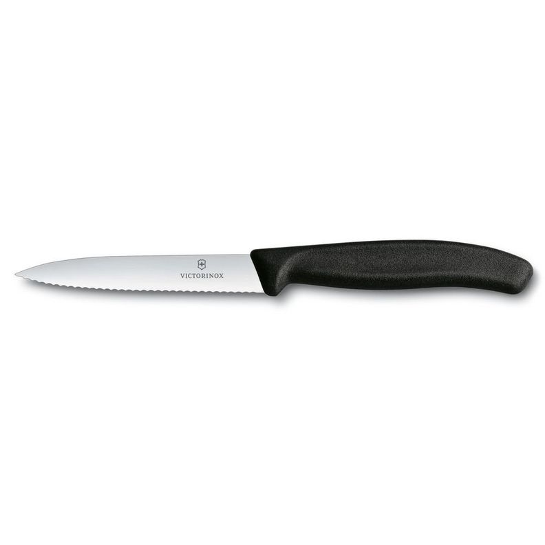 Cuchillo verdura dentado negro 10 cm Victorinox-0