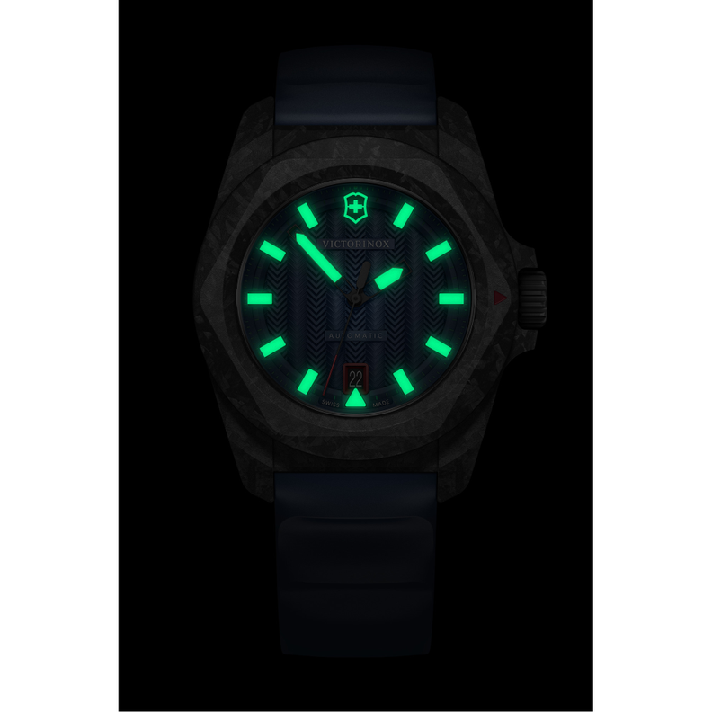 Reloj I.N.O.X. Carbon Automático correa de caucho azul Victorinox-5