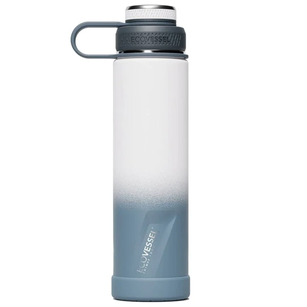 Botella inox Boulder 709 ml Blanco Gris -0