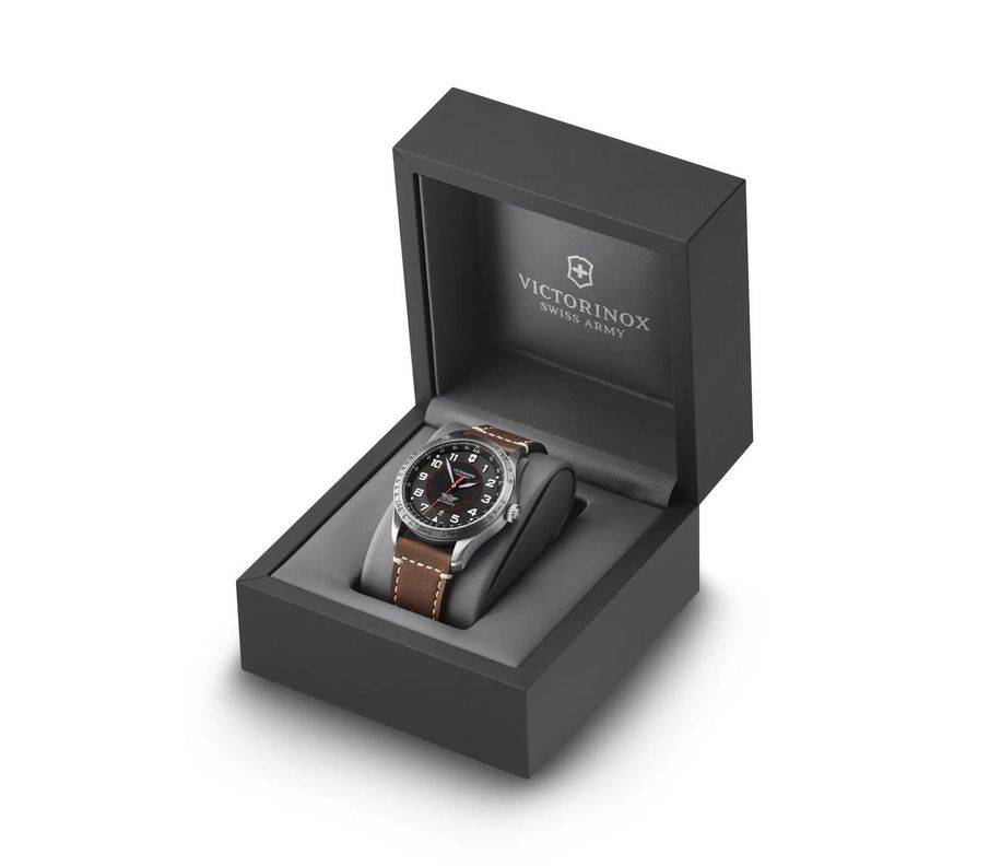 Reloj Airboss Mechanical correa de cuero Victorinox-3