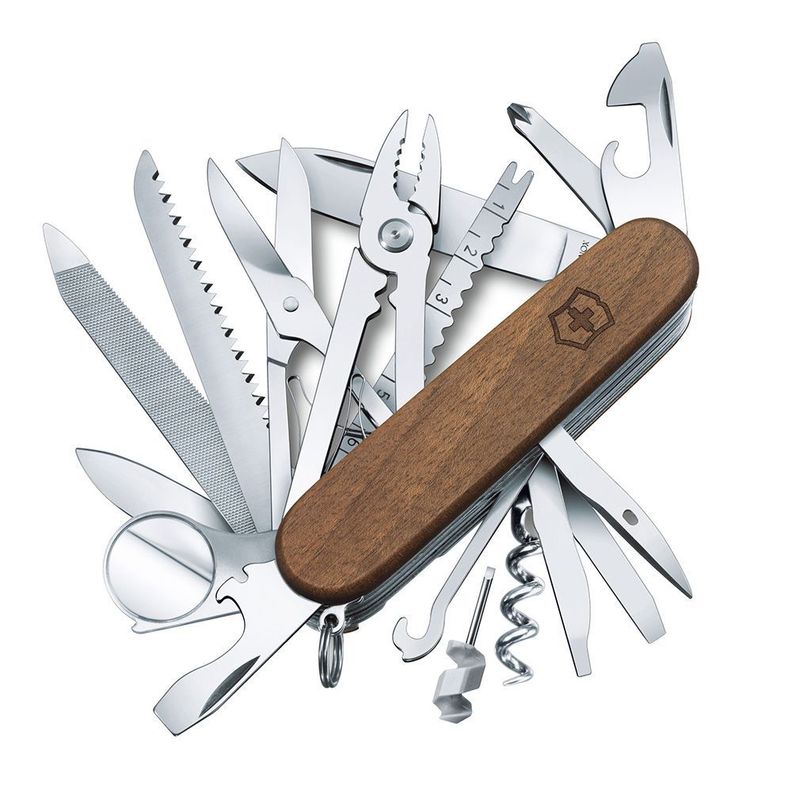 Navaja Swiss Champ Wood color Nuez Victorinox-1