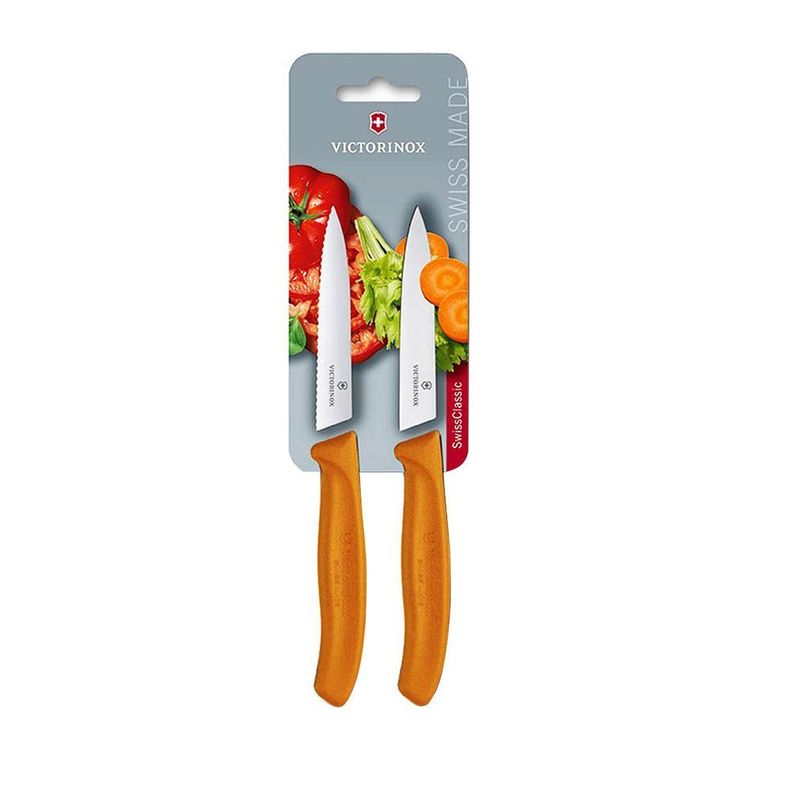 Juego Cuchillos verdura naranjo 10 cm Victorinox-0