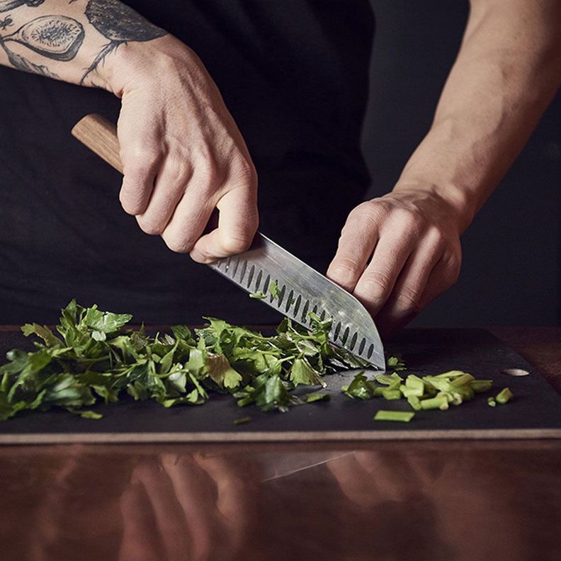 Cuchillo Santoku Swiss Modern café 17cm Victorinox-1