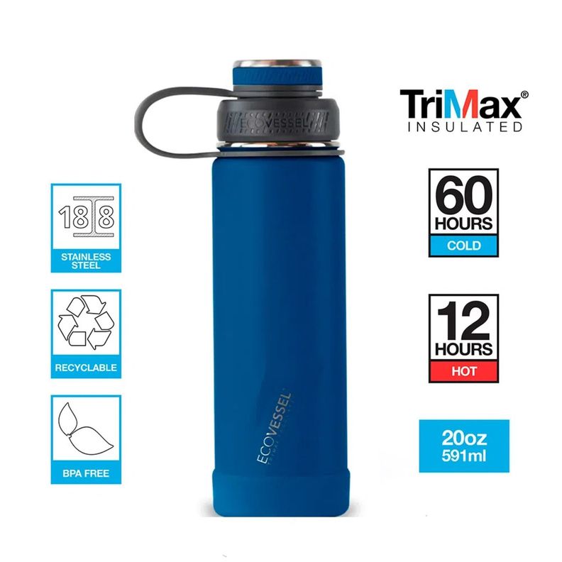 Botella inox Boulder 591 ml Azul.-1