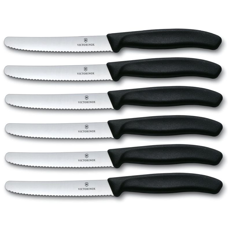 Set Cuchillos Swiss Classic 11 cm Victorinox 6 un Negro