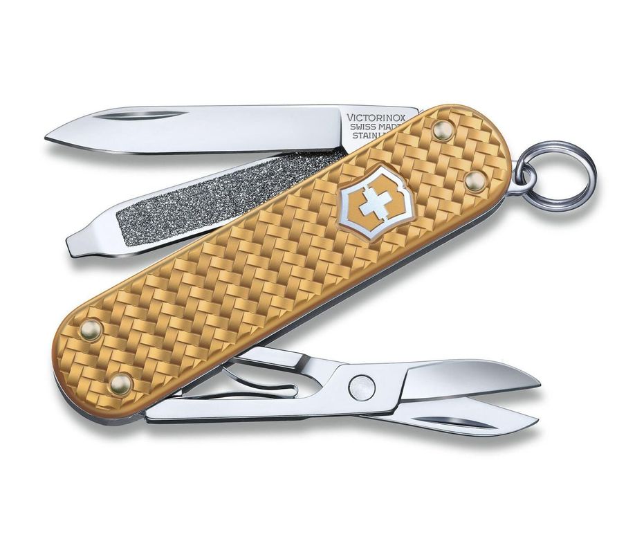 Navaja Pequeña Classic Precious Alox Dorado-0
