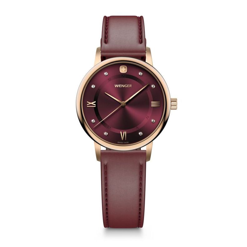 Reloj Urban Donnissima correa cuero rojo Wenger