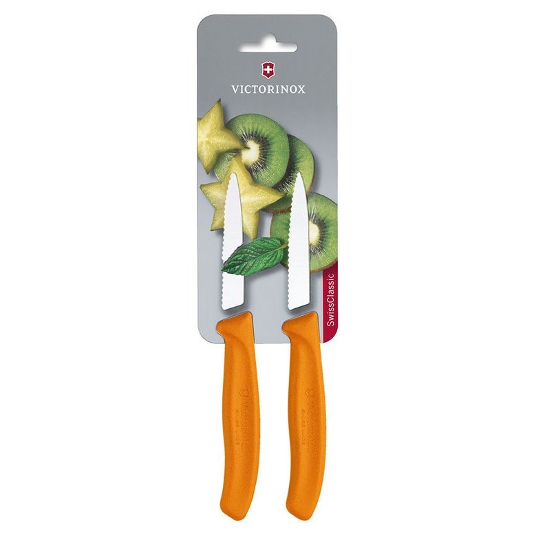 Cuchillo verdura dentado naranjo 8 cm Victorinox-0