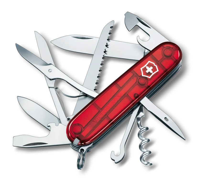 Navaja Huntsman color rojo translúcido Victorinox-0