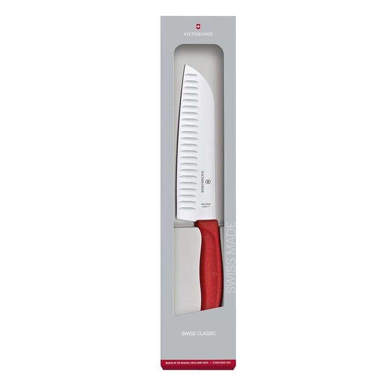 Cuchillo Santoku rojo 17 cm caja Victorinox-0