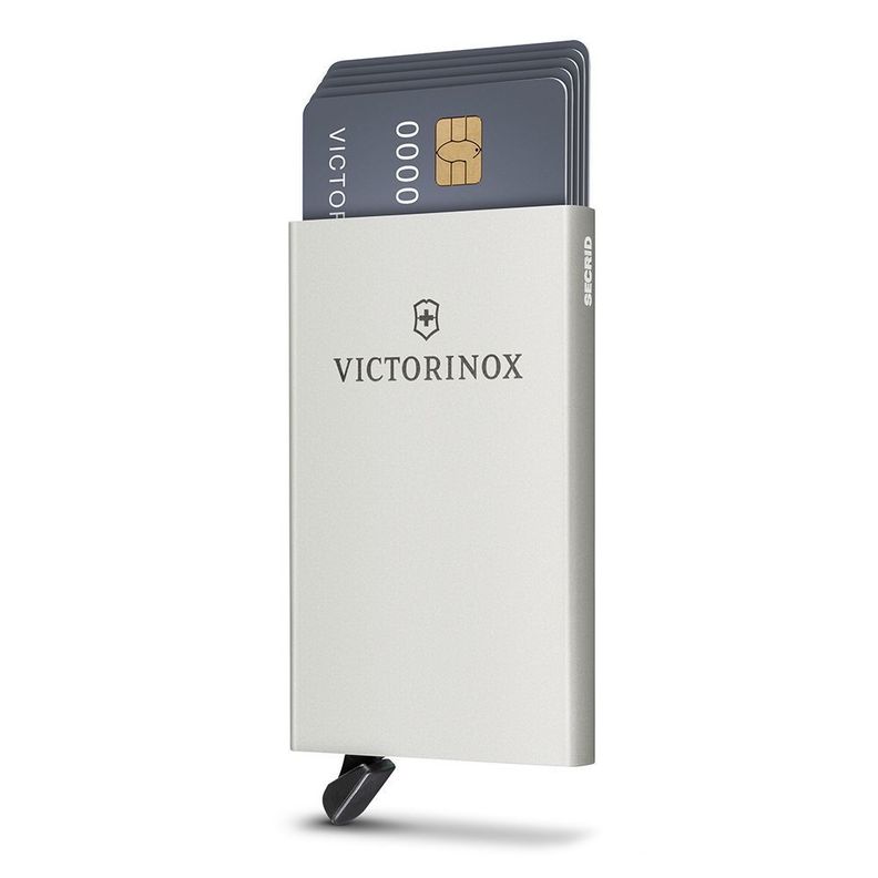 Billetera para tarjetas Altius Secrid Essential color plata Victorinox.-2