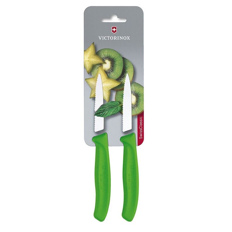 Cuchillo verdura dentado verde 8 cm Victorinox-0