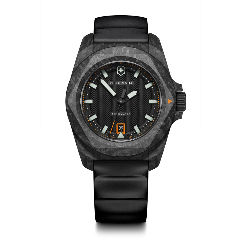 Reloj I.N.O.X. Carbon Automático correa de caucho negro Victorinox-0