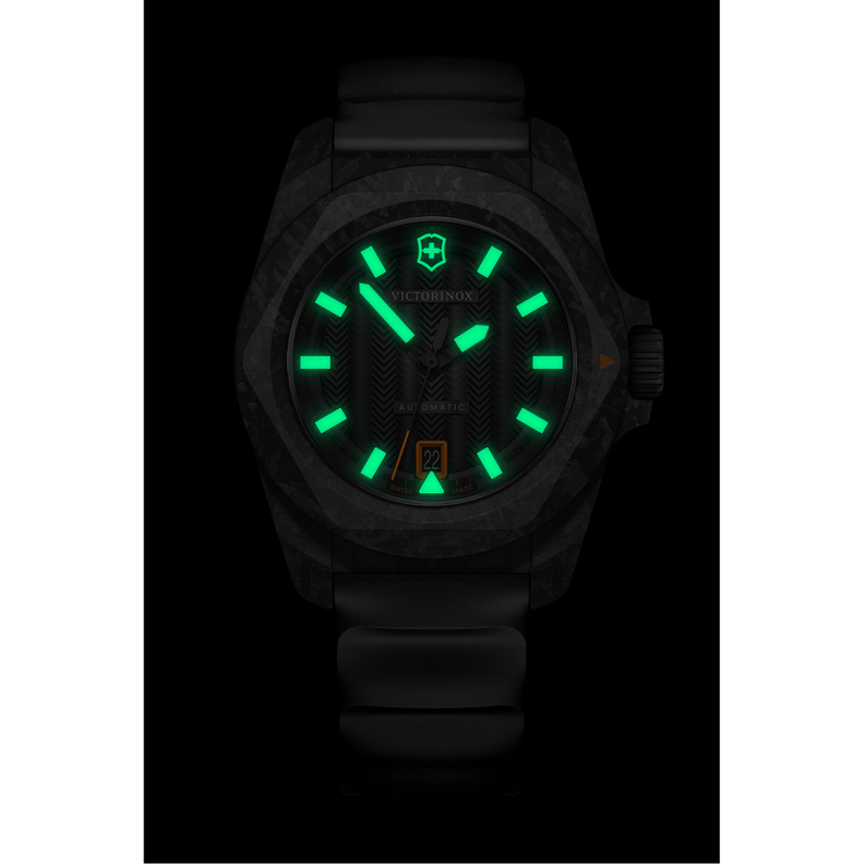 Reloj I.N.O.X. Carbon Automático correa de caucho negro Victorinox-5