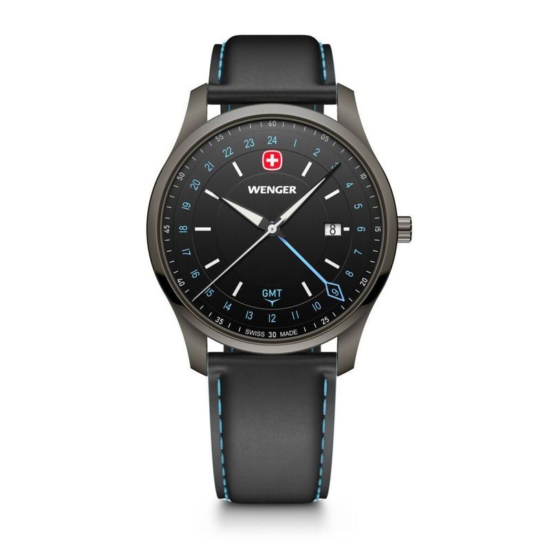 ウォマトロン Reloj City GMT 42 correa cuero negro Wenger Victorinox | Paris.cl