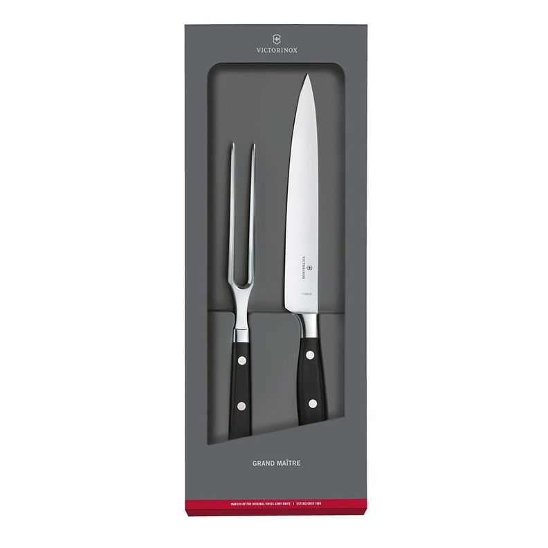Set Asado Grand Maítre Negro 15 y 20 cm Victorinox-0