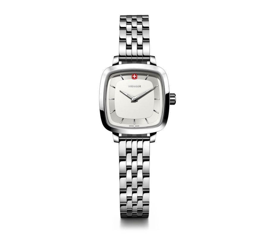 Reloj Vintage Classic acero dial blanco Wenger Gris
